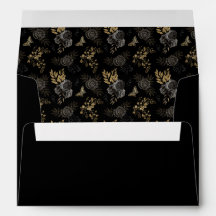 Rosas de oro y negro Boda gótico elegante