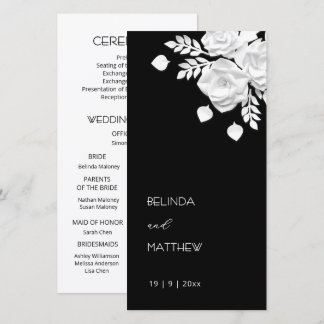 Rosas de papel cortado en blanco y negro | Program