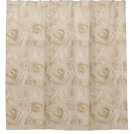 Rosas de papel Sepia Cortina de Ducha
