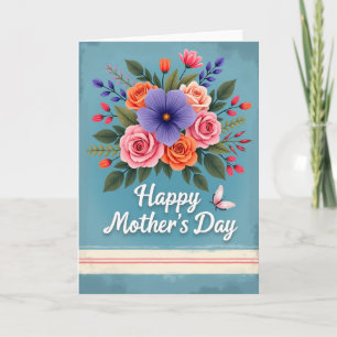 Rosas de Pastel Tarjeta del Día de la Madre