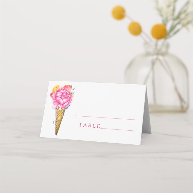 Rosas de peones con helado - tarjetas de plaza bod (Anverso)