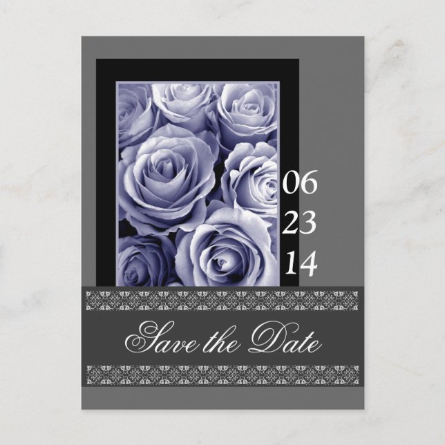 ROSAS de PERIWINKLE y llave Guardar la tarjeta pos (Anverso)