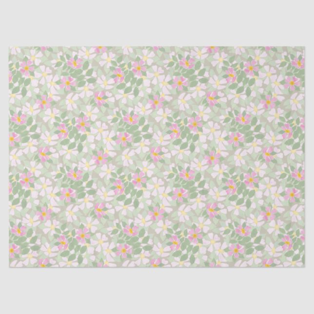 Rosas de perro rosado bonito en papel tapete (Anverso)