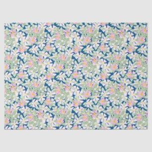 Rosas de perro rosado en papel de tejido azul prof