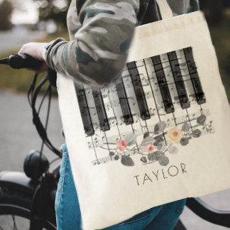 rosas de piano de música en bolsa
