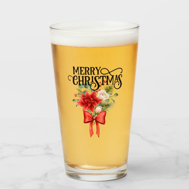 Rosas de Poinsettia Navidades Flores Bouquet (Anverso (lleno))