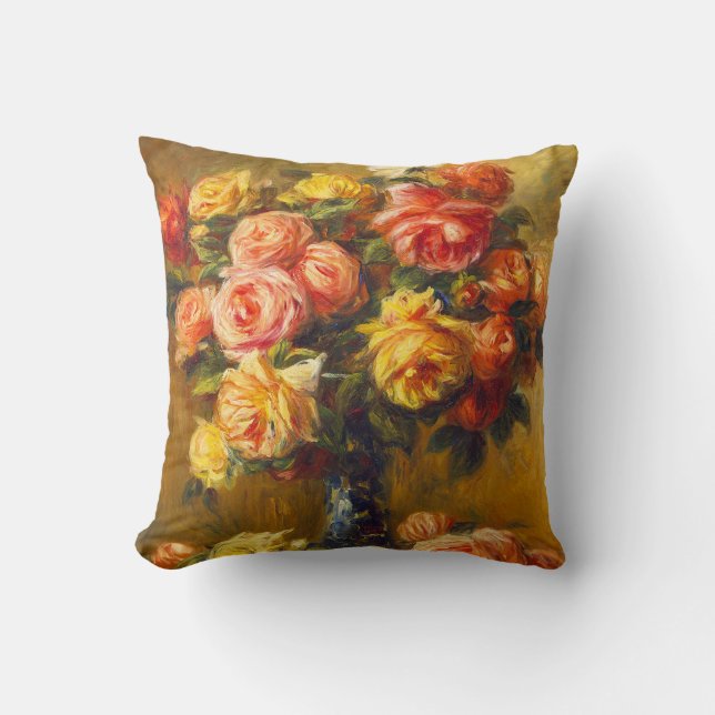 Rosas de Renoir en una almohada del florero (Anverso)
