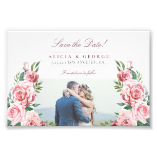 Rosas de rubor de presupuesto foto boda guardar la