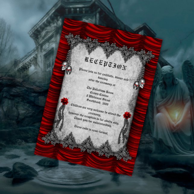 Rosas de sangre y recepción de bodas góticas de se (Subido por el creador)