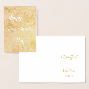 Rosas de tarjetas Floral Happy Valentine Day