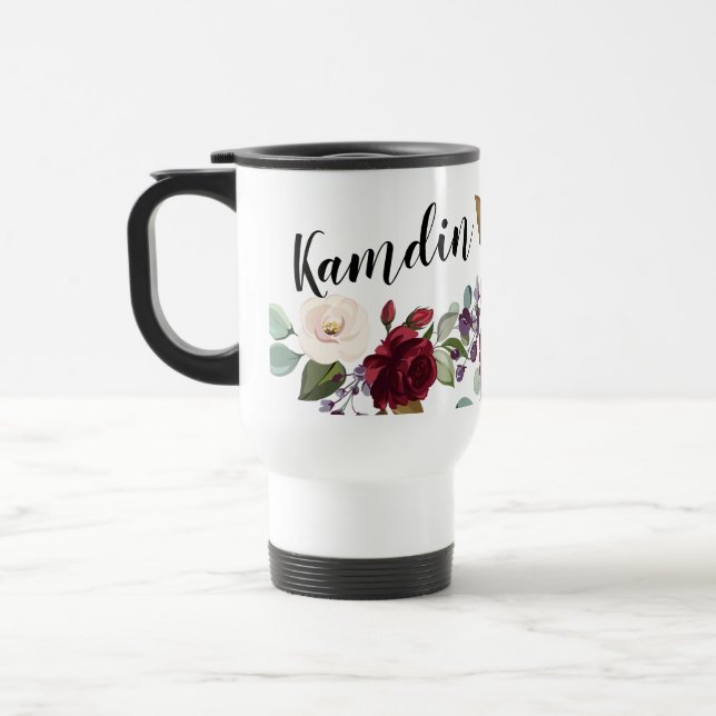 Rosas de tazas de café personalizadas de 15 onzas  (Izquierda)