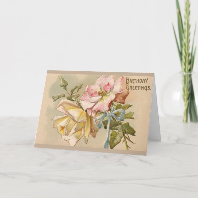 Rosas de Victoria Tarjeta de felicitación por cump (Anverso)