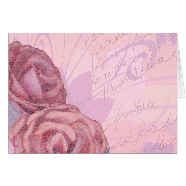 Rosas de vintage, tarjeta (Anverso (Horizontal))