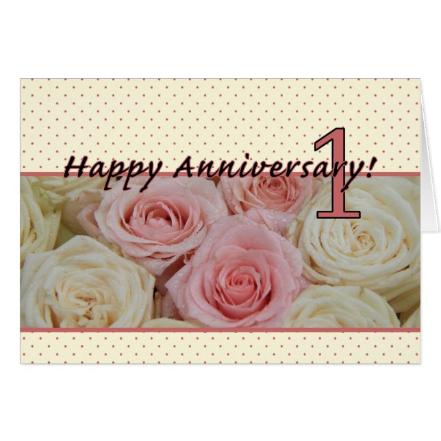 Rosas del 1° Aniversario Feliz (Anverso (Horizontal))