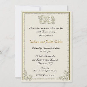 Rosas del 50° aniversario Invitación