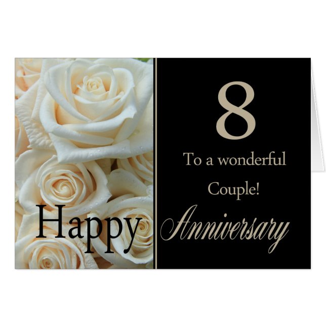 Rosas del 8 Aniversario Feliz (Anverso (Horizontal))