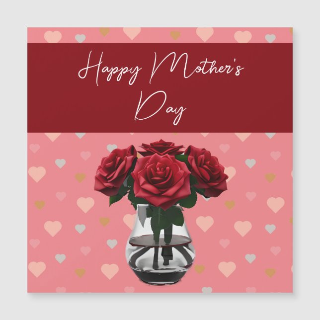 Rosas del día de la madre ramo floral elegante roj (Anverso)