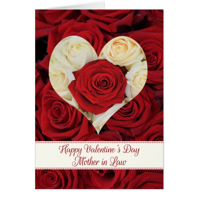 Rosas del Día de San Valentín felices de suegra (Frente)