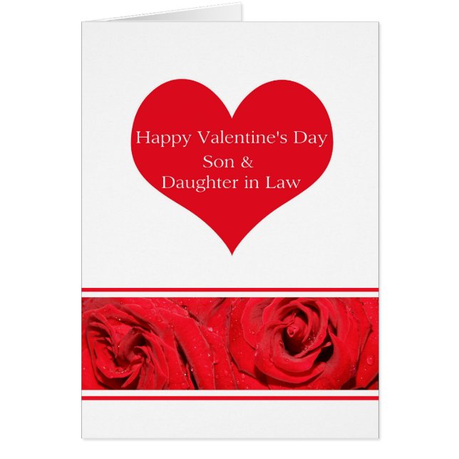 Rosas del Día de San Valentín: Hijo y esposa (Frente)