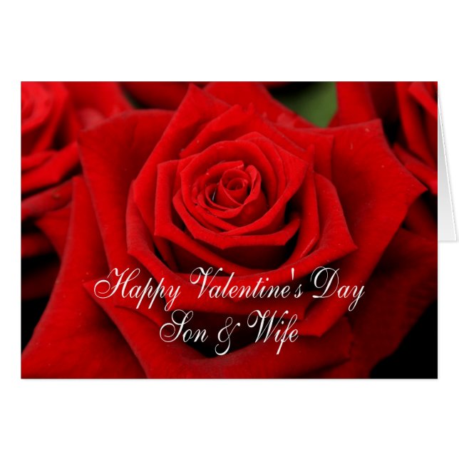 Rosas del Día de San Valentín: Hijo y esposa (Anverso (Horizontal))