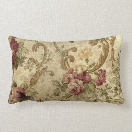 Rosas del Victorian en la almohada de tiro lumbar