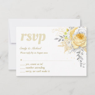 Rosas dorados blancos RSVP indulgentes Bouquet con