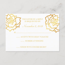 Rosas dorados RSVP - Blanco