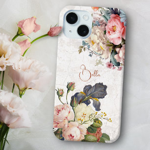Rosas e Iris Personalizados Rústicos Vintage