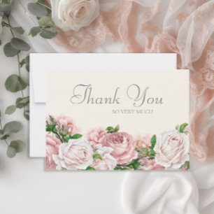 Rosas Elegantes de Rosa y Crema Agradecimiento de