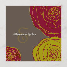 Rosas elegantes que casan la invitación