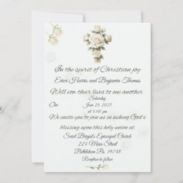 Rosas en caída cruzan invitación a matrimonio cris