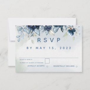 Rosas en cascada Boda RSVP Sin Tarjeta de Elección