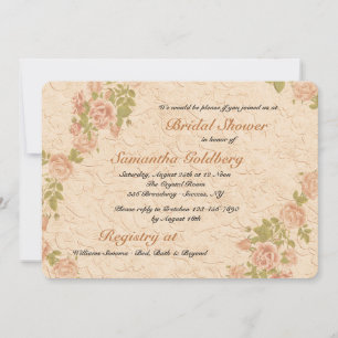 Rosas En Invitación Stucco