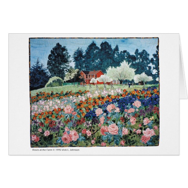Rosas en la tarjeta de la granja (Anverso (Horizontal))