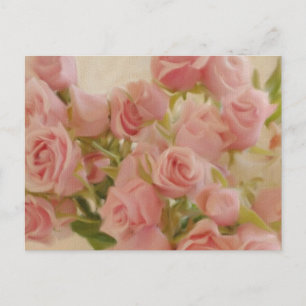 Rosas en tarjetas de correo de lienzo