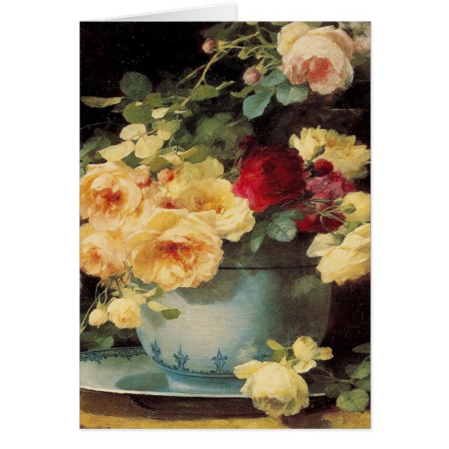 Rosas en un cuenco azul (Frente)