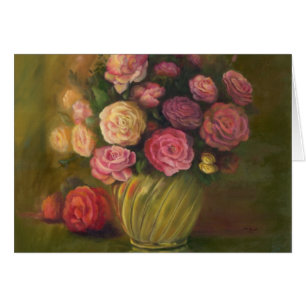 "Rosas en una tarta de bronce"