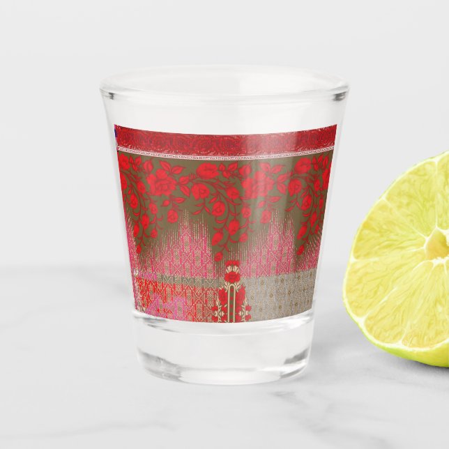 Rosas en Vasos de Chupito | Regalo de Barware Eleg (Anverso)