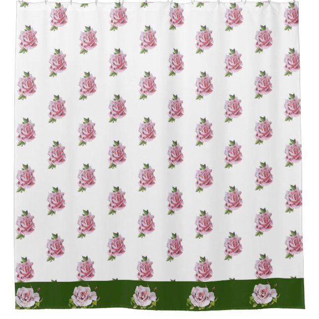 Rosas escultóricos en cortina de ducha (Anverso)