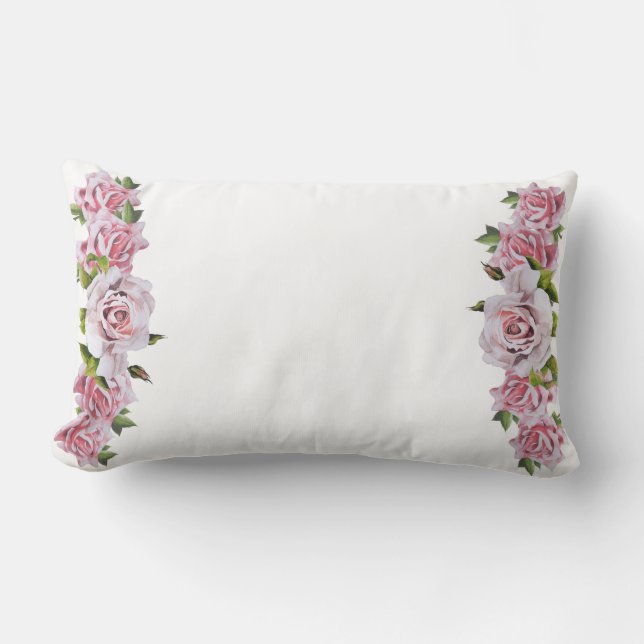 Rosas escultóricos en una almohada lumbar (Anverso)