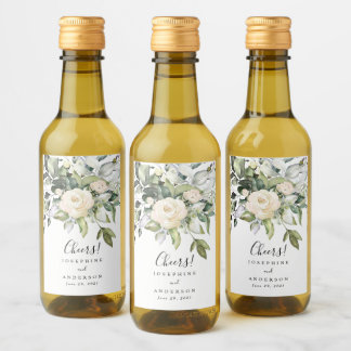 Rosas Eucalyptus Mini etiquetas de botellas de vin