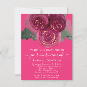 Rosas Floral QR Código Borgoña Marsala Candy