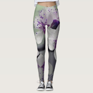 Rosas floral verde rojo Leggings lifewomenstyle