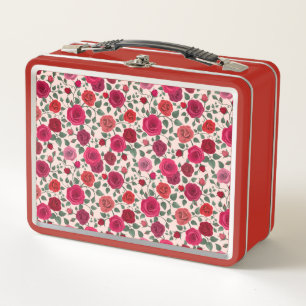 Rosas Flores Lunchbox Metalizado