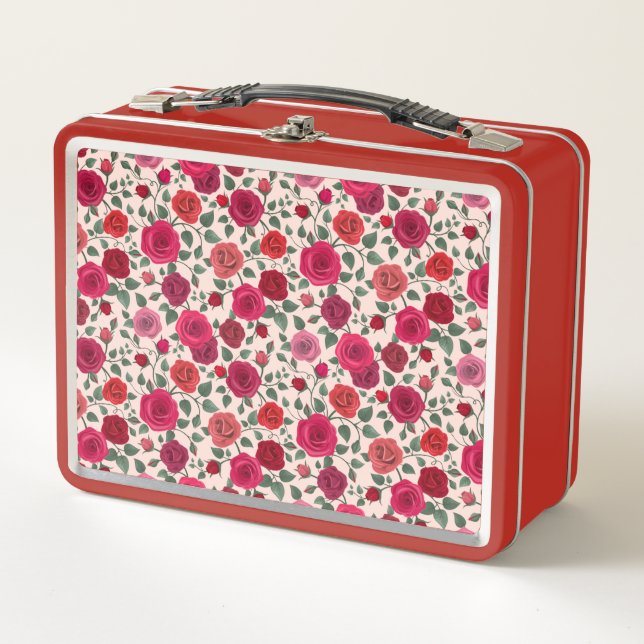 Rosas Flores Lunchbox Metalizado (Anverso)