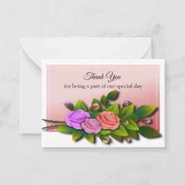 Rosas Flores Rama de Bouquet Boda Gracias Tarjeta