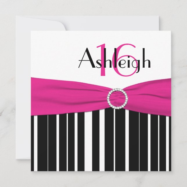 Rosas fuertes, negro, décimosexto invitación del (Anverso)