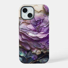 Rosas gigantes morado y dorado