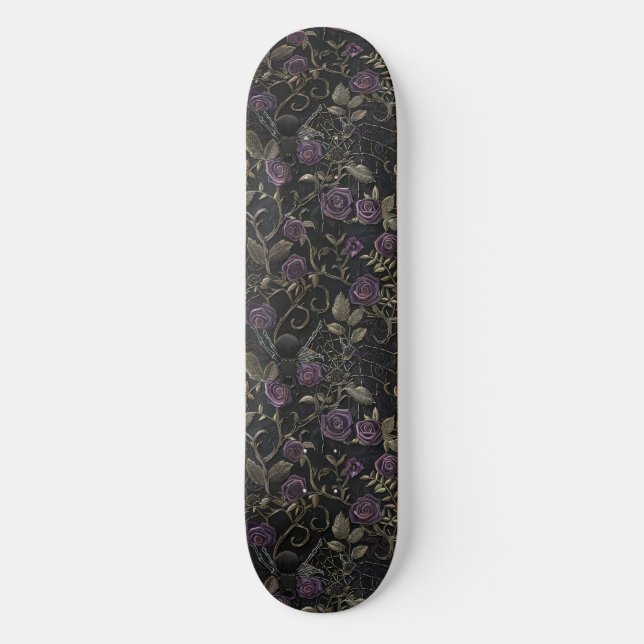 Rosas Góticos Black Purple y Skateboard Spiders (Anverso)