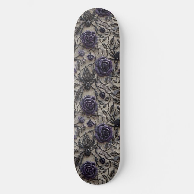 Rosas Góticos Black Purple y Skateboard Spiders (Anverso)